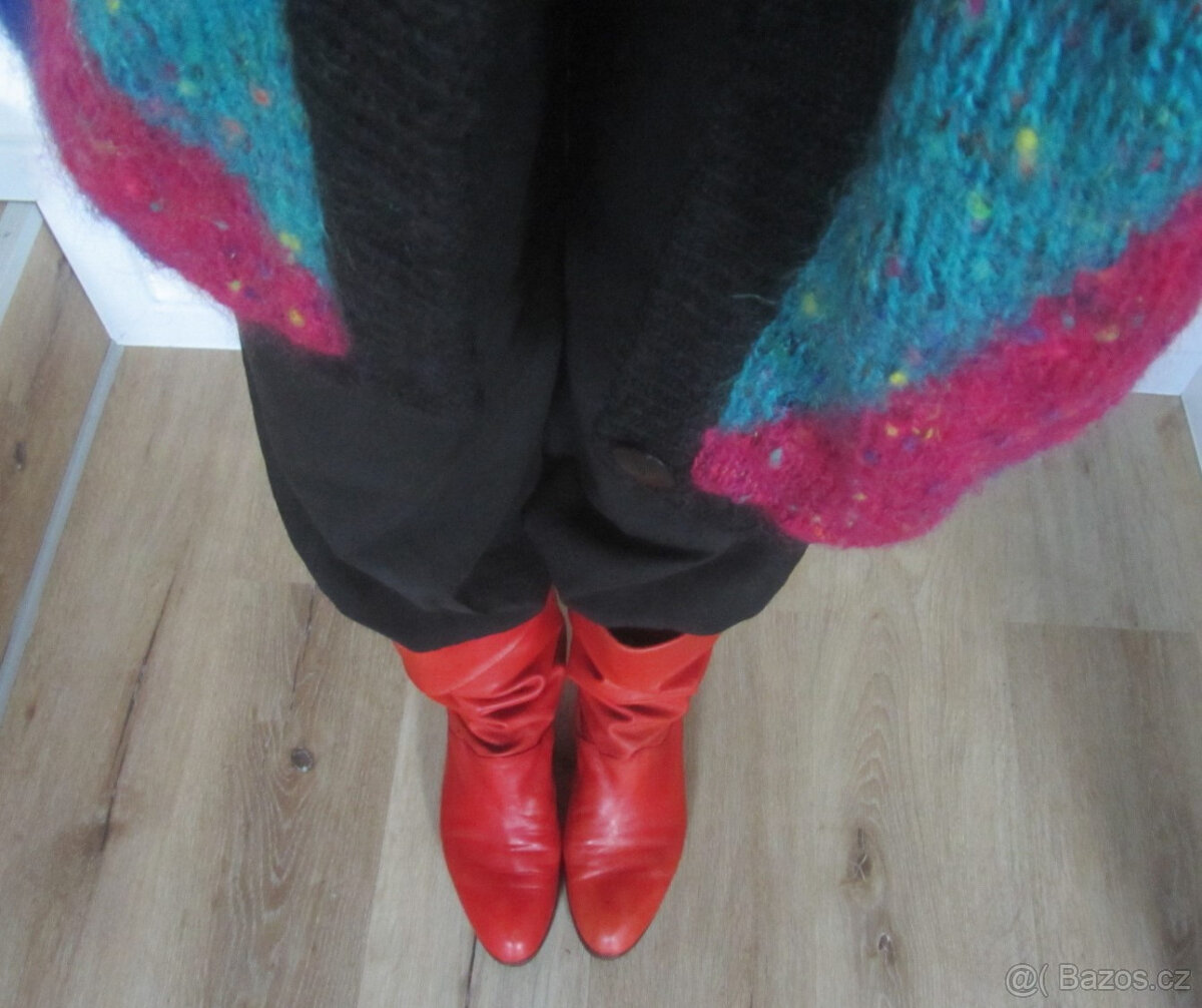 Vintage 80s dámské značkové shrnovací kozačky - 4