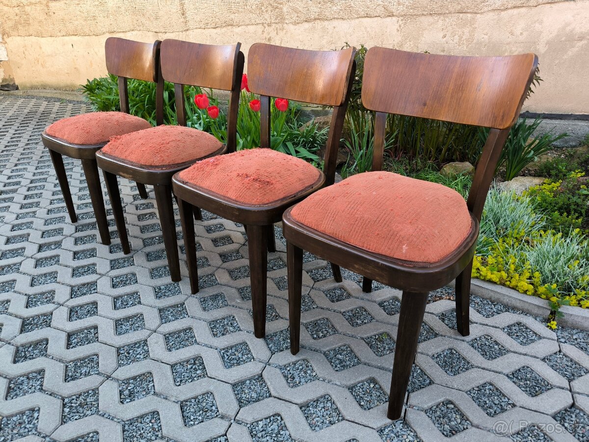 Starožitné Art Deco jídelní židle Thonet, 30. léta - 4