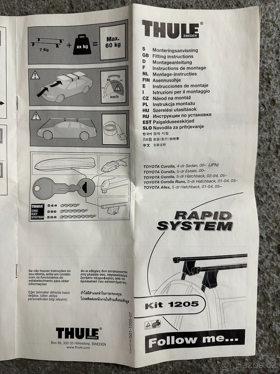 nosiče Thule Rapid System Kit 1205 - 4