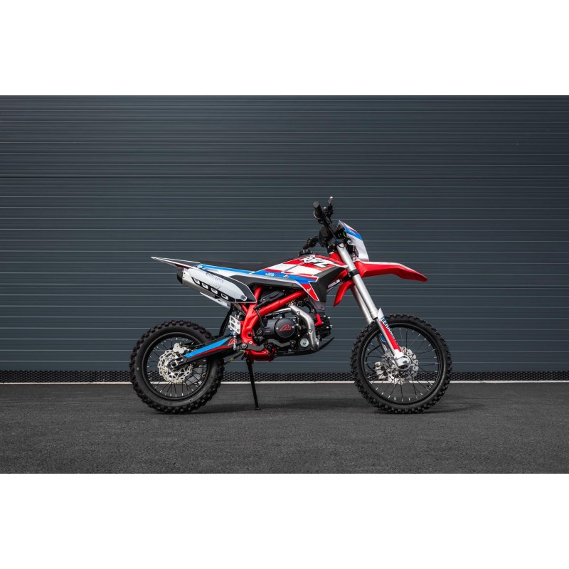 Pitbike Leramotors Thunder 125ccm, kola 17/14, cervena