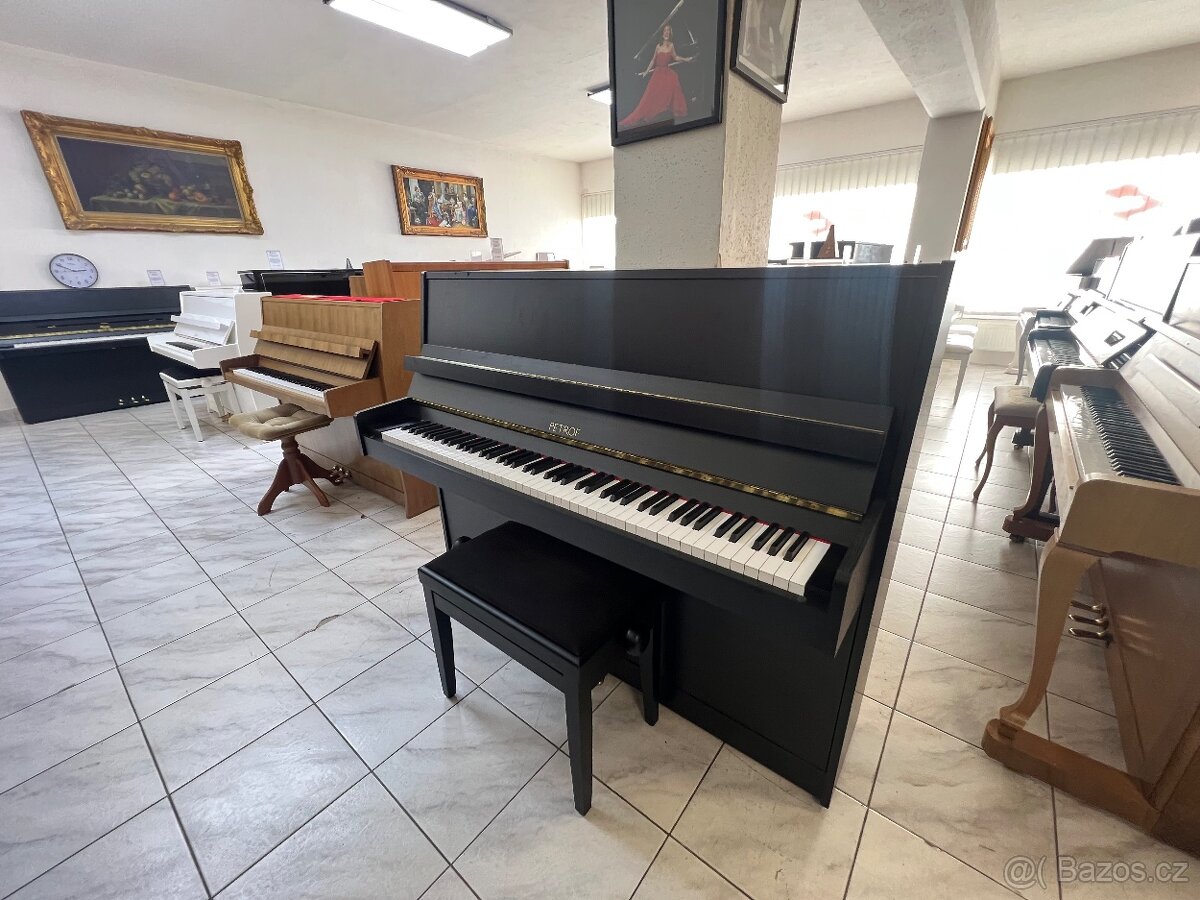 Petrof L118 se zárukou 5 let, doprava zdarma, včetně židle - 4