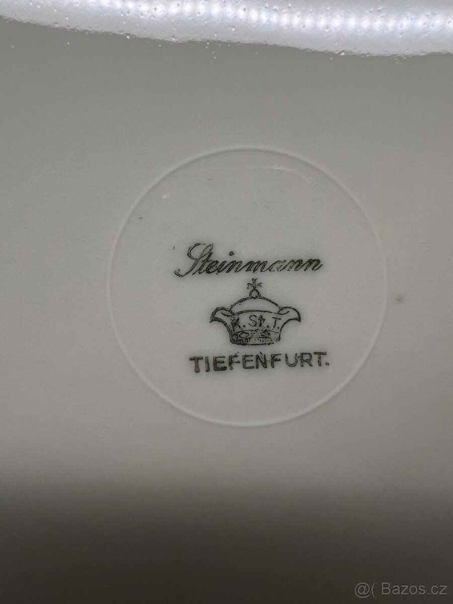 Krásný německý porcelánový talíř - 4