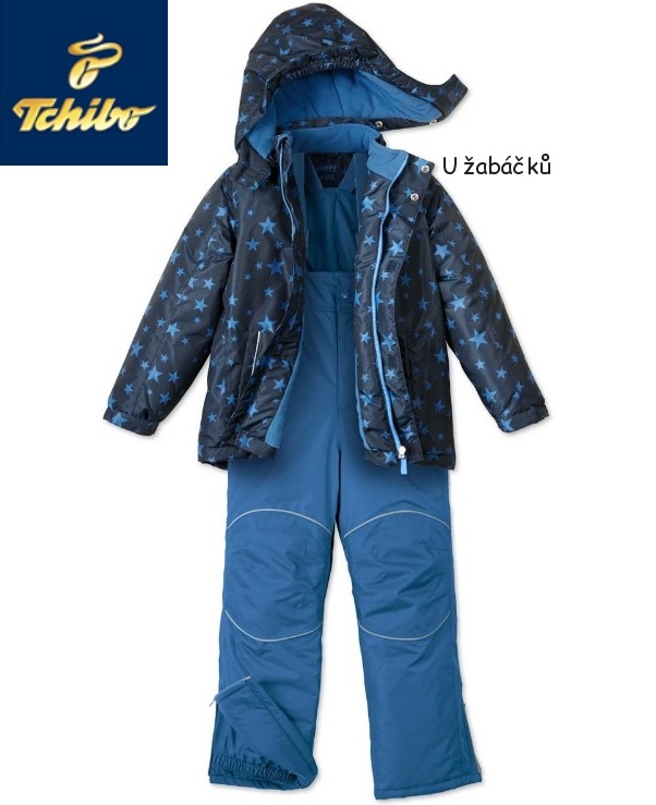 ZIMNÍ KOMPLET Tchibo hvězdičková bunda+oteplováky vel.98/104 - 4
