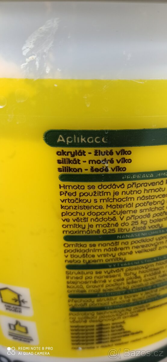 Pastovitá omítka Weber zrno 1.5 - 4