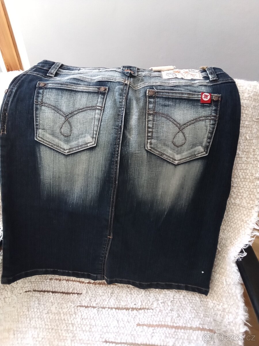 Sukně kalhoty džínovina - 4