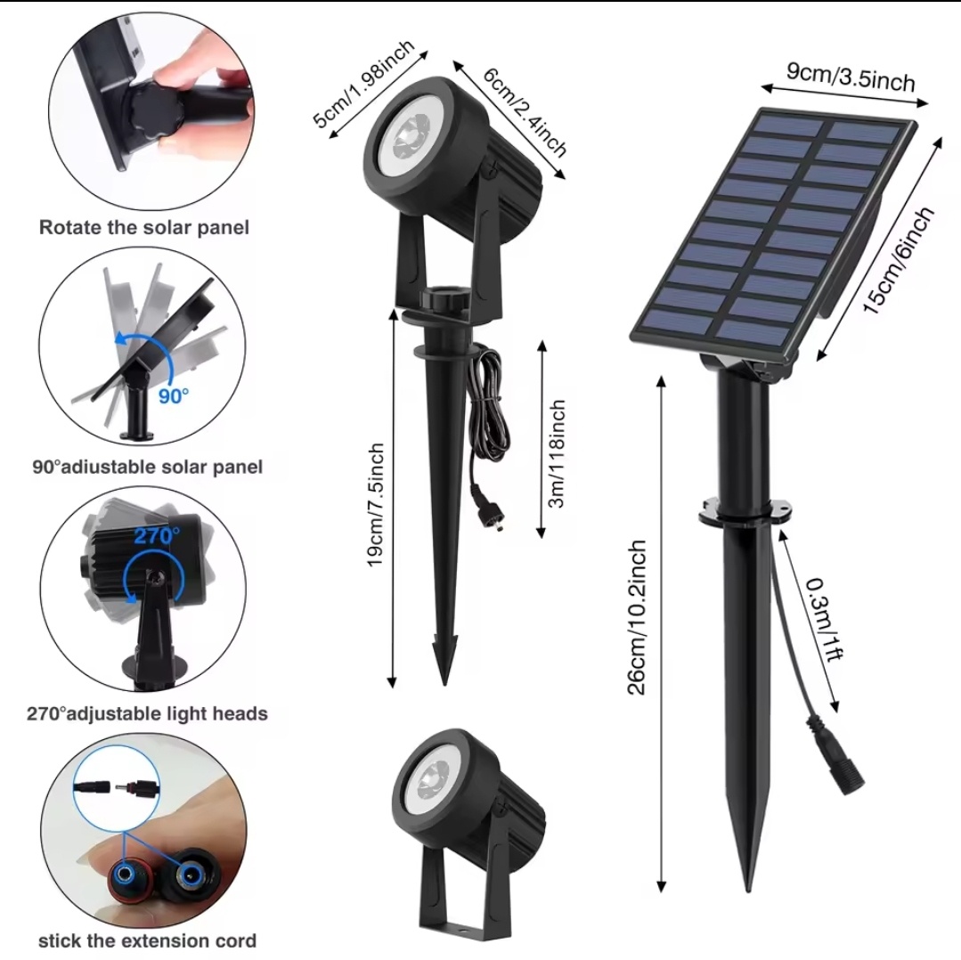 Solární zahradní LED světlo IP65 - 4