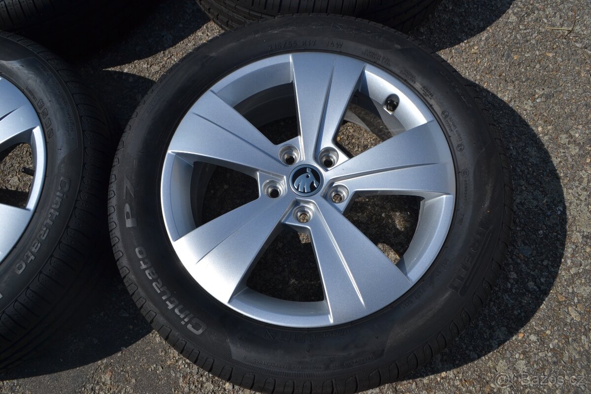 Š.Superb III, VW Passat B8- NOVÝ letní Alu komplet 215/55R17 - 4