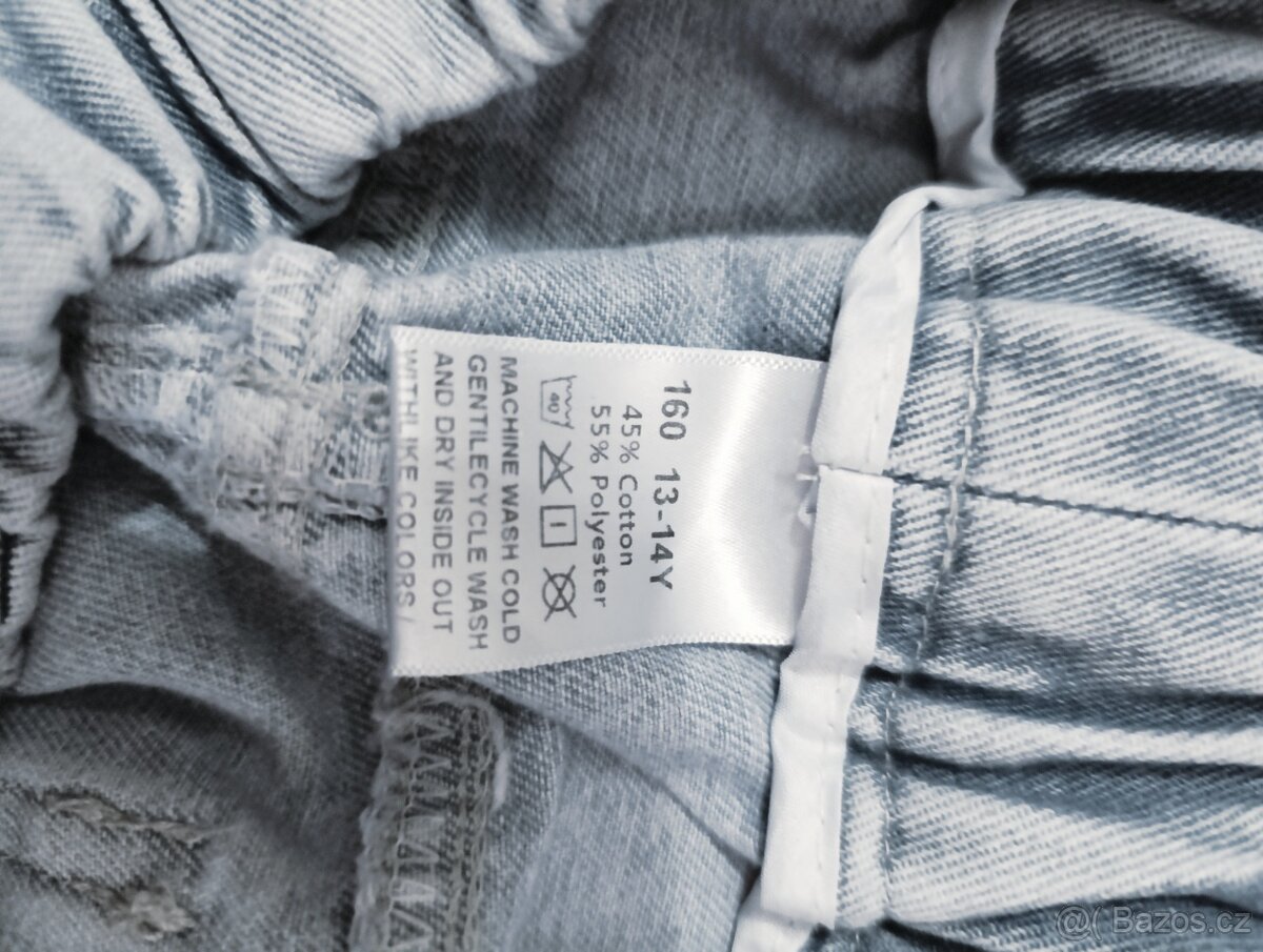 Dívčí rozšířené rifle, vel. 160cm NOVÉ - 4