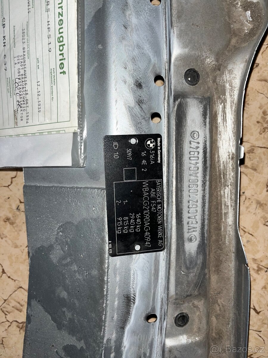 Bmw E36 316i compact - touring KOMPLETNÍ DOKLADY - 4