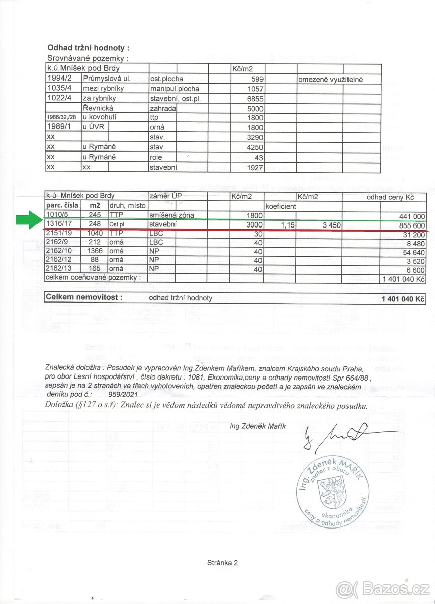 Prodej pozemku u kruhového objezdu v Mníšku pod Brdy - 4