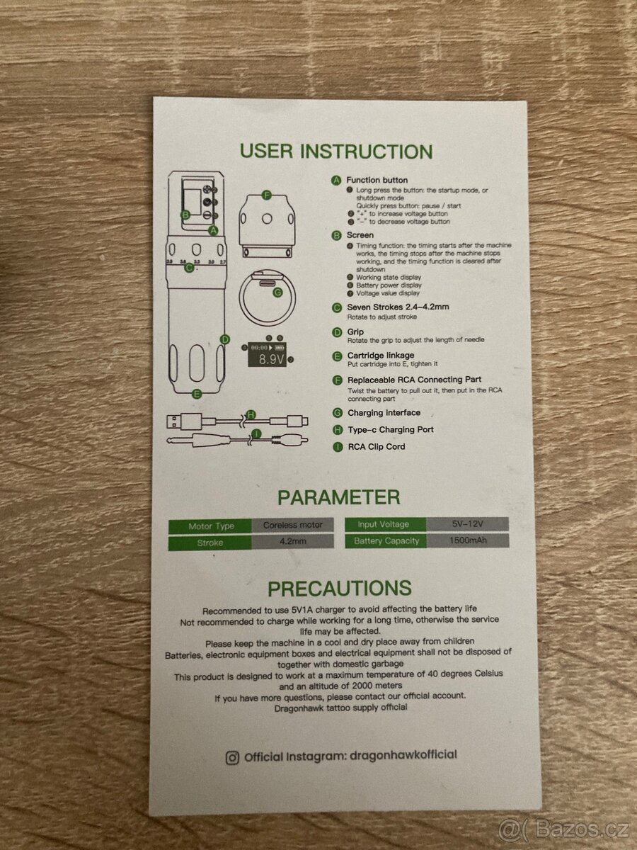 Tetovací strojek dragonhawk fold pro - 4