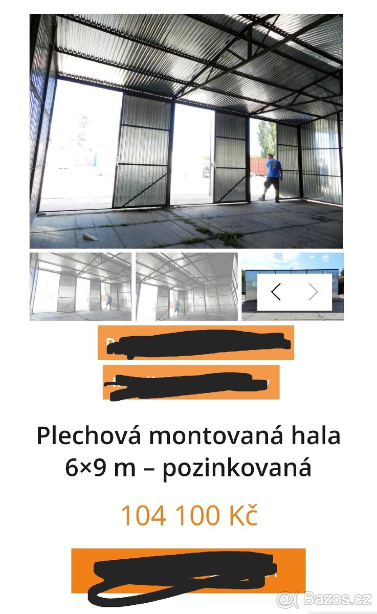 Prodám Garáž pozink 9x6m - 4