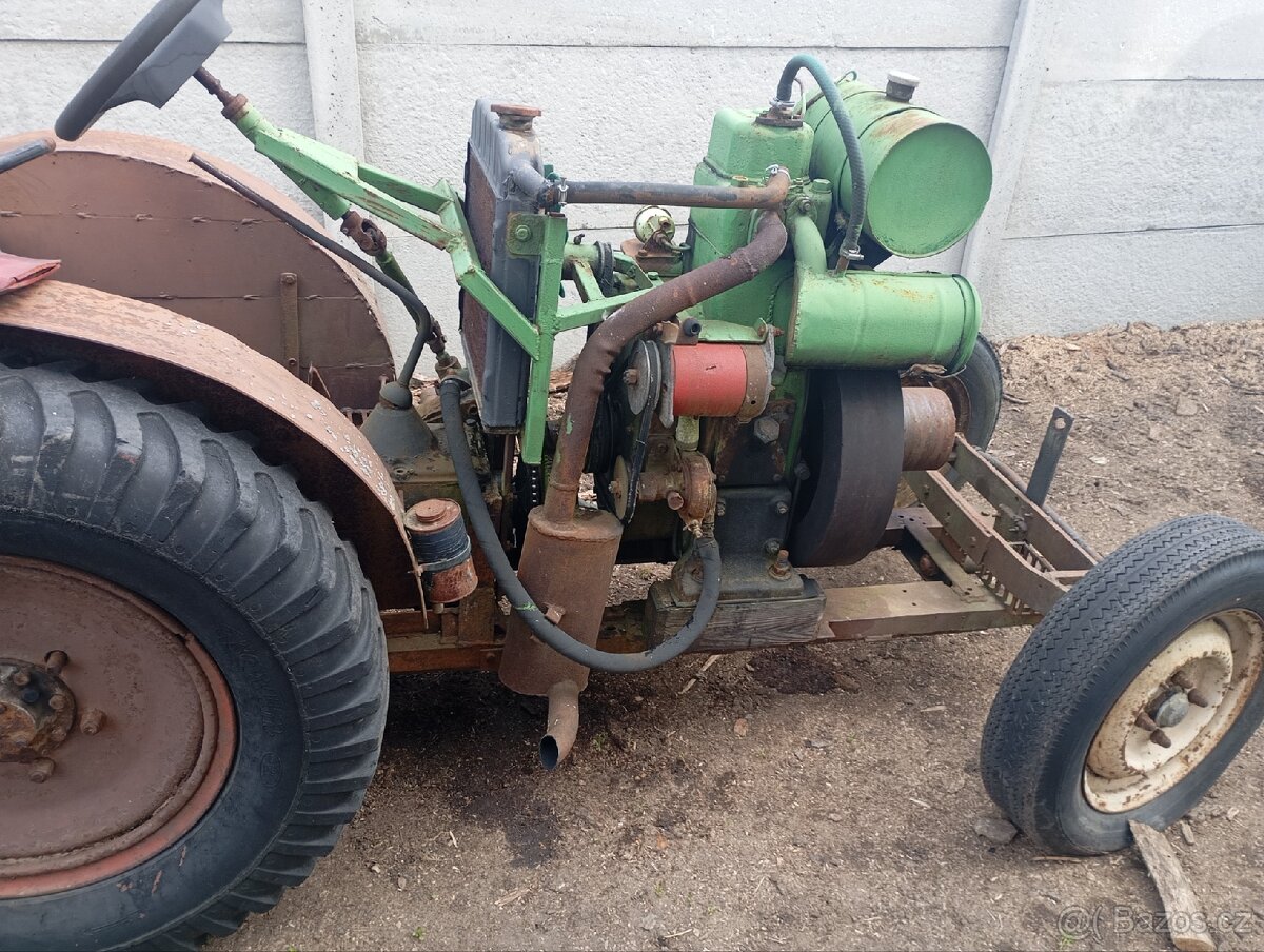 Malotraktor domácí výroby s motorem Slavia - 4