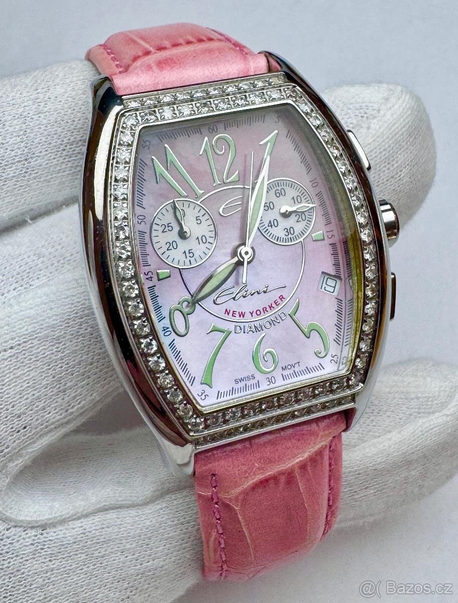 DÁMSKÉ NÁRAMKOVÉ HODINKY ELINI S PŘÍRODNÍMI BRILIANTY - ETUE - 4