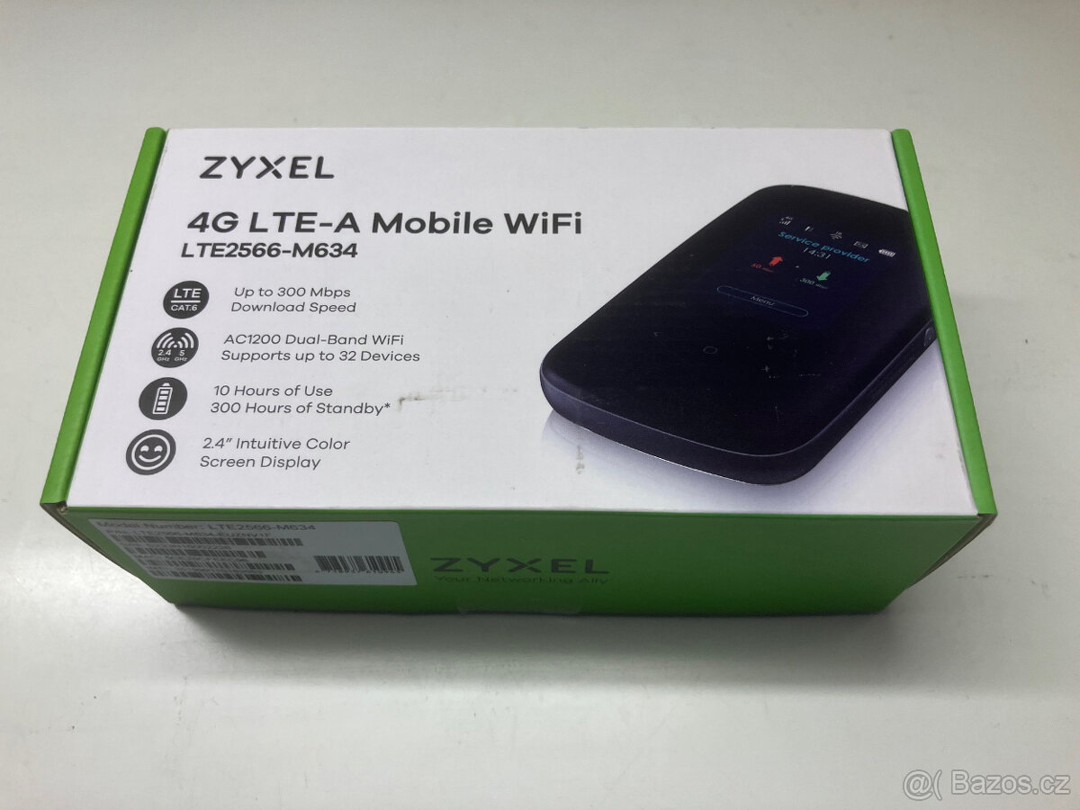 Přenosný LTE WiFi router Zyxel, micro SIM, záruka - 4