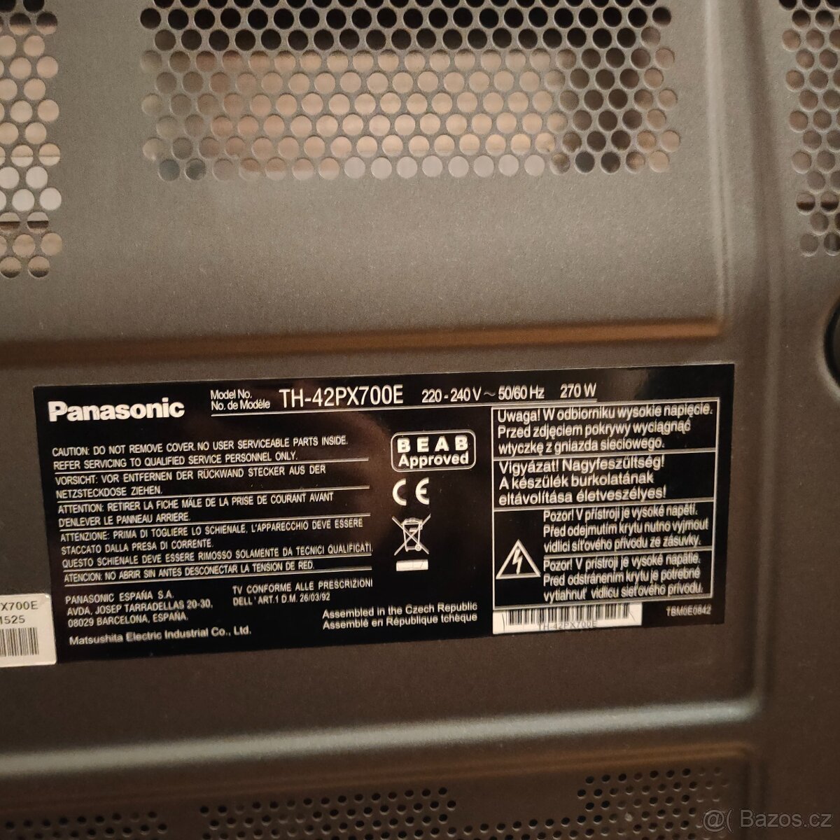 Televize Panasonic VIERA TH-42PX700E + set top box - 4