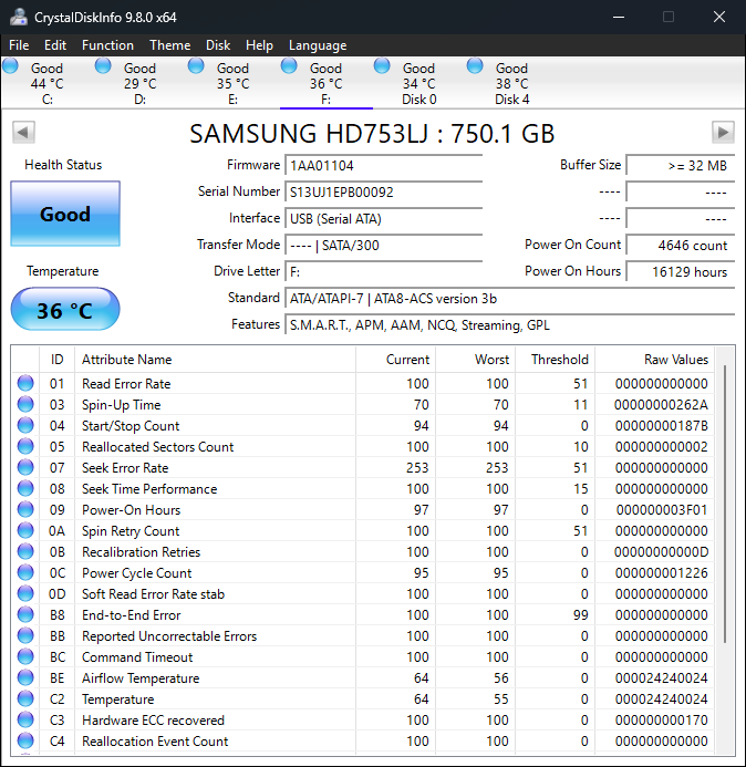 Pevný disk Samsung 750GB SATA – model HD753LJ - 4