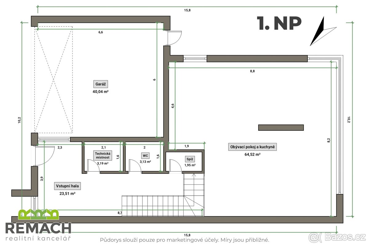 Prodej hrubé stavby, luxusní rodinný dům 4+kk, 235 m², Uhers - 4