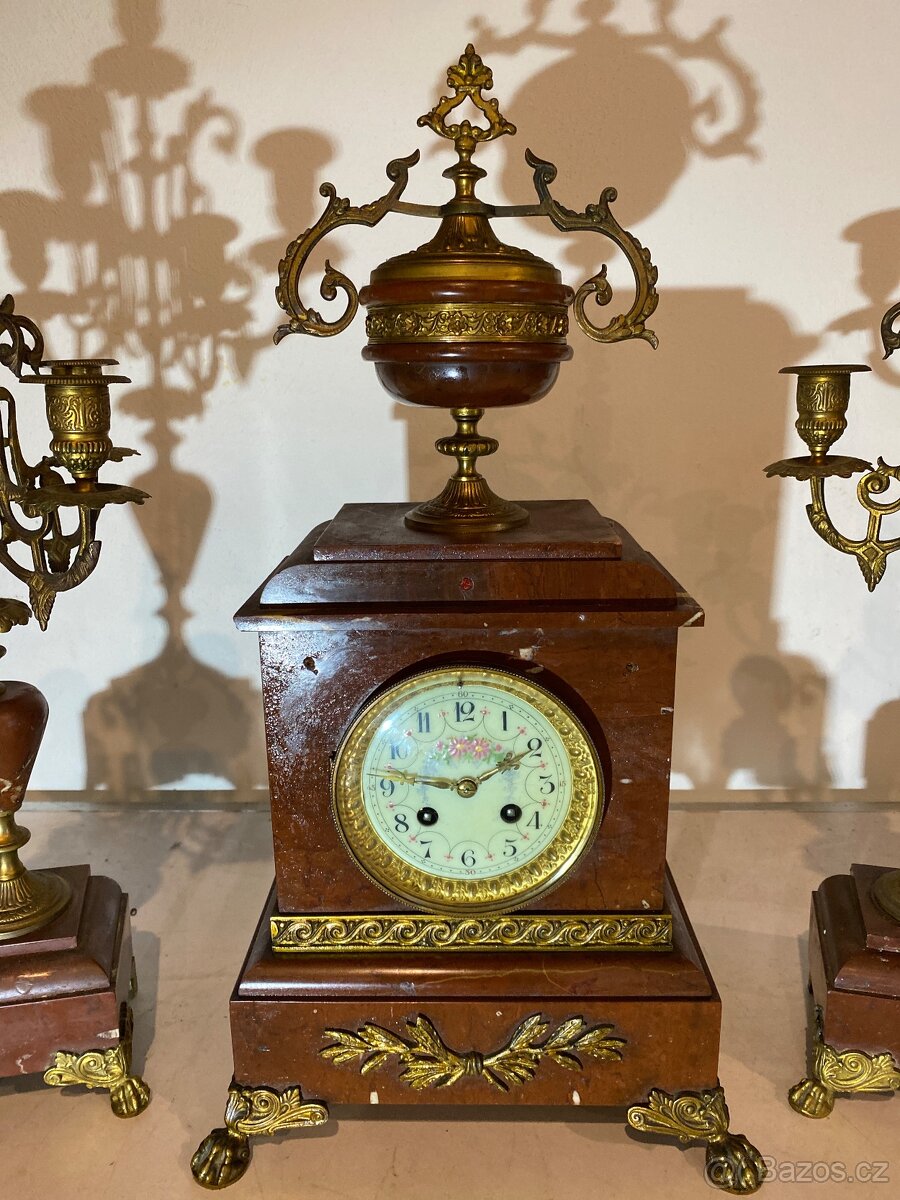 Starožitné krbové hodiny - 4