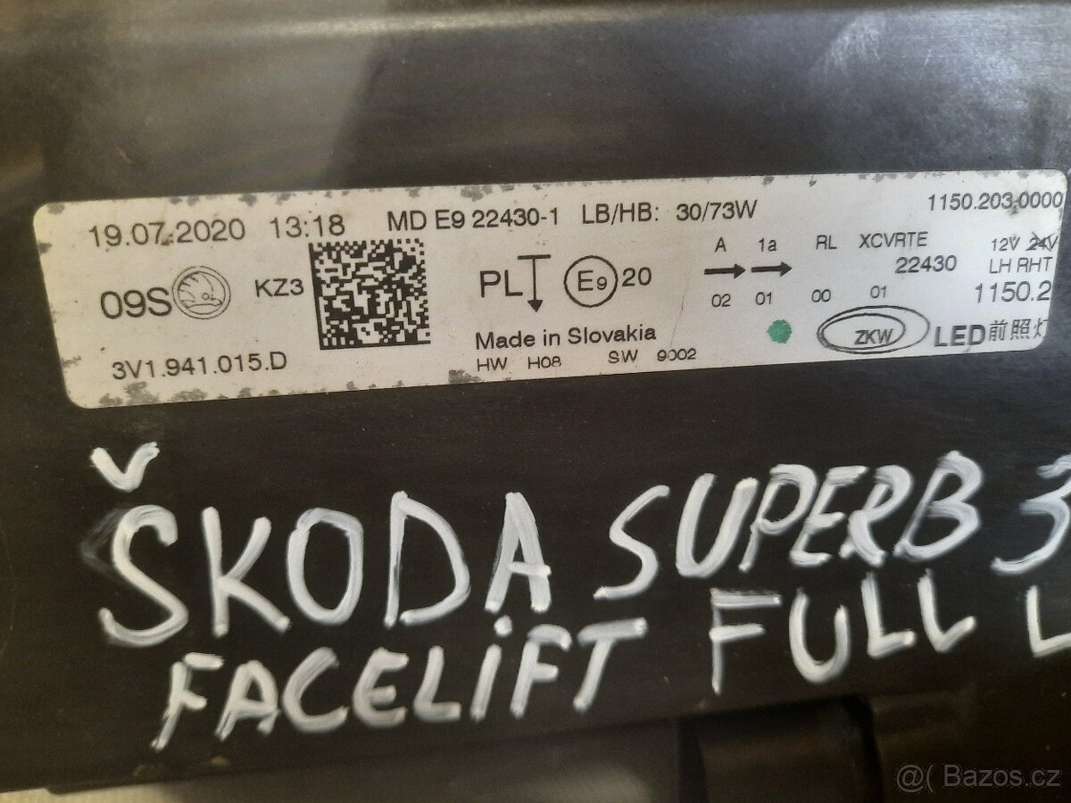 skoda superb 3 facilft - xenon led - 4