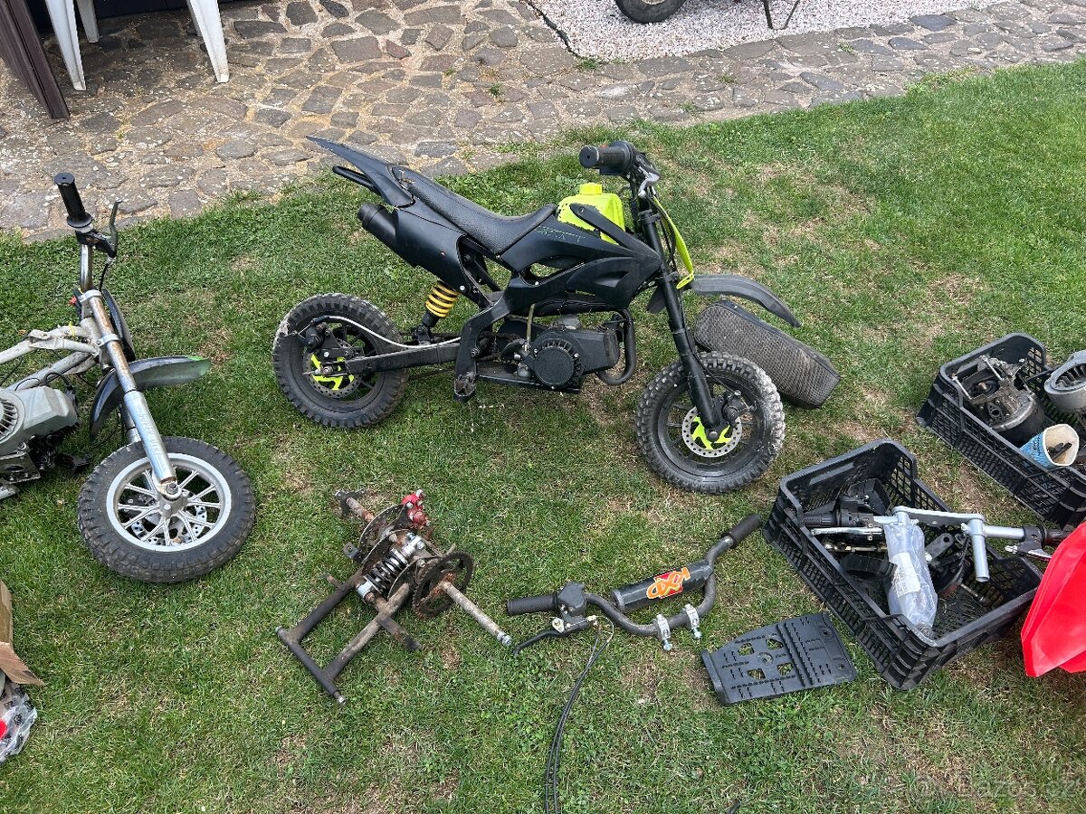 2x motorka 49ccm 1x čtyřkolka 49ccm
