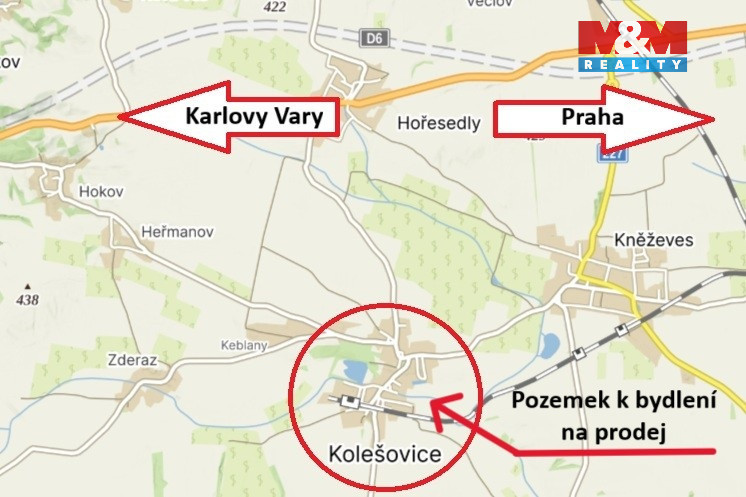 Prodej pozemku k bydlení, 3026 m², Kolešovice - 4