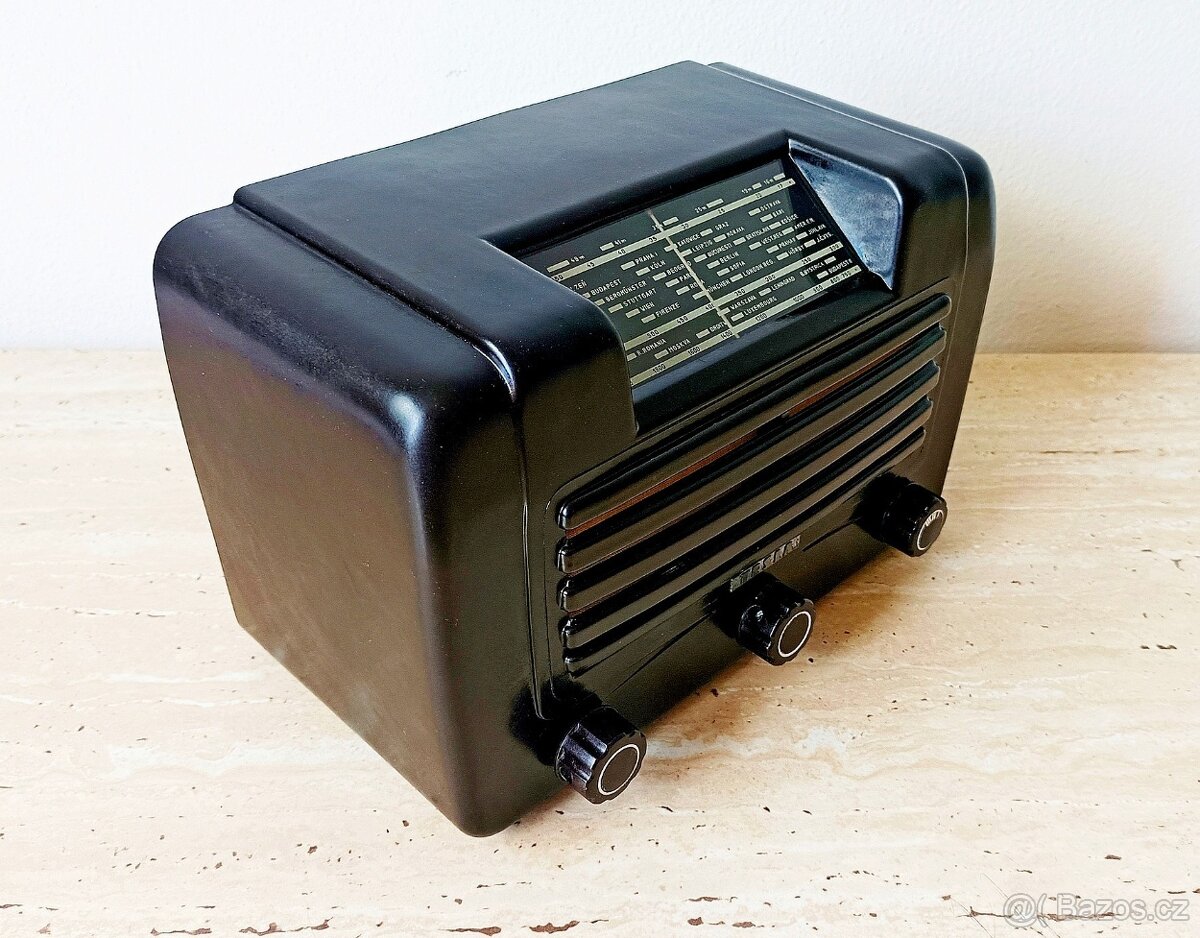 Staré rádio Tesla Talisman 305U, plně funkční, krásný stav - 4