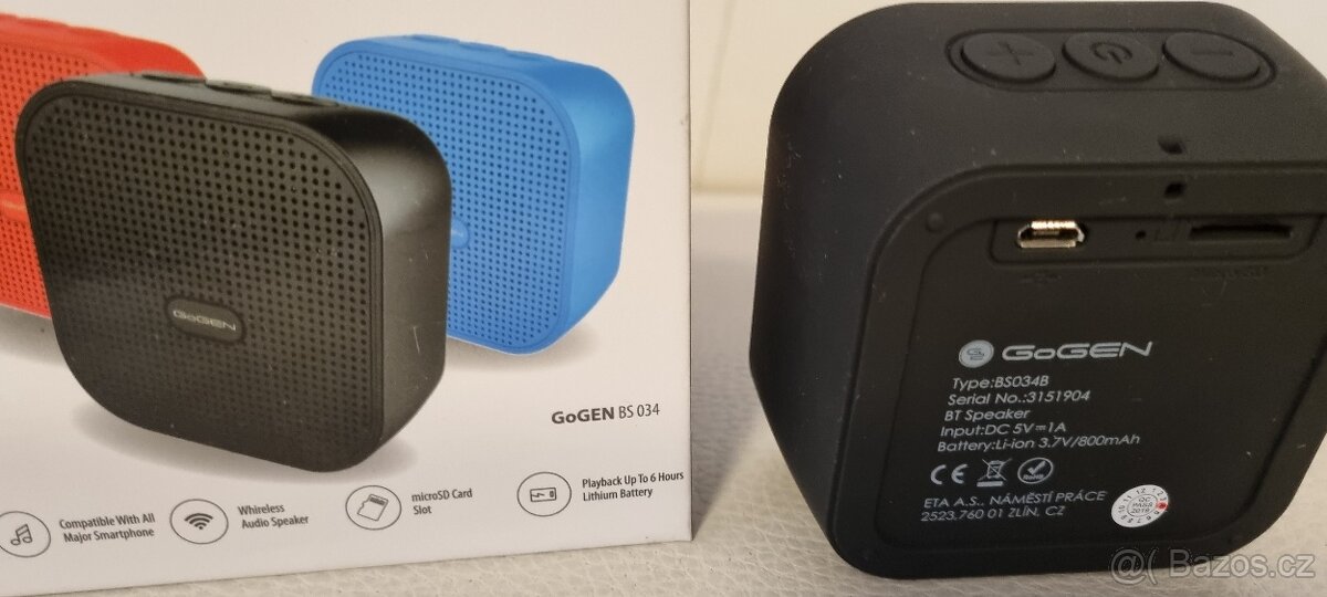 Reproduktor GoGEN BS 034 přenosný, černý - 4