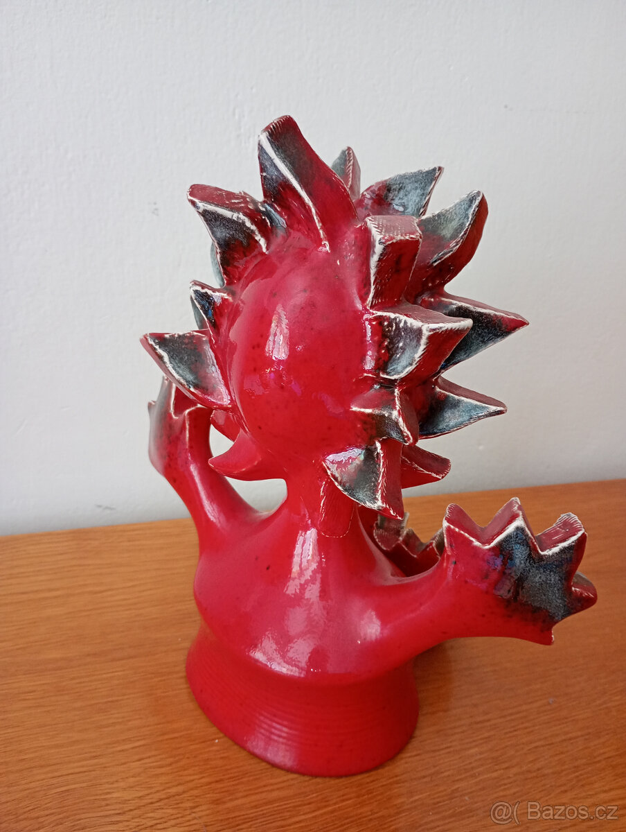 Ohnivý mužíček keramika,design ALEXANDER WALTER - 4