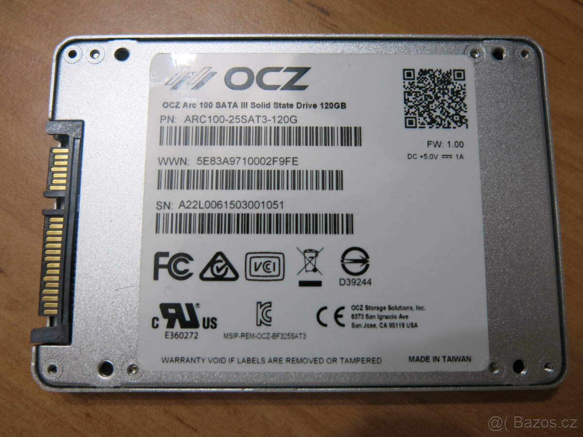 prodám 2.5" disk SSD OCZ ARC-100 SATA3/6G 120GB hliníkový - 4
