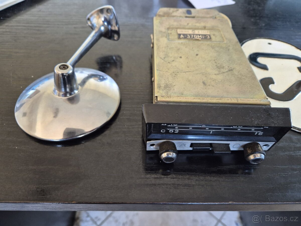 Zrcatko Vaz 2101,originál rádio, cedule cz. - 4