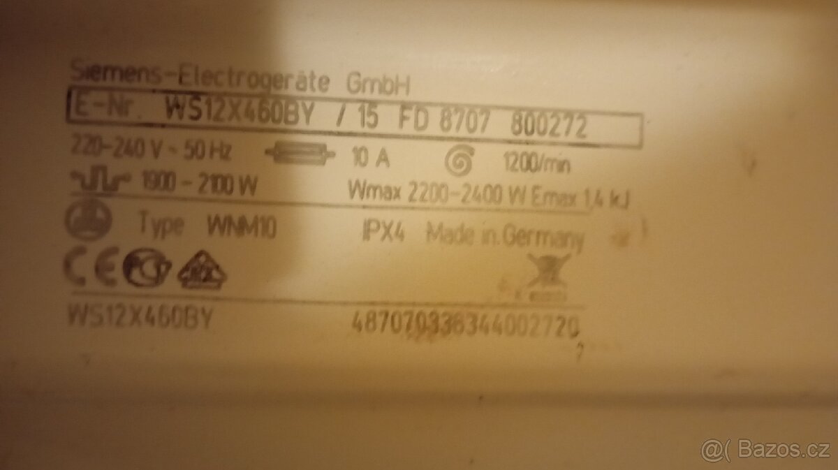 Úzká automatická pračka Siemens WNM10 - 4