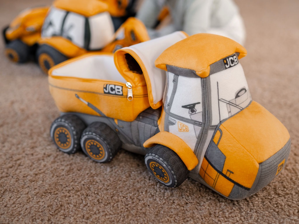 Plyšová hračka pro děti traktor dempr JCB - 4