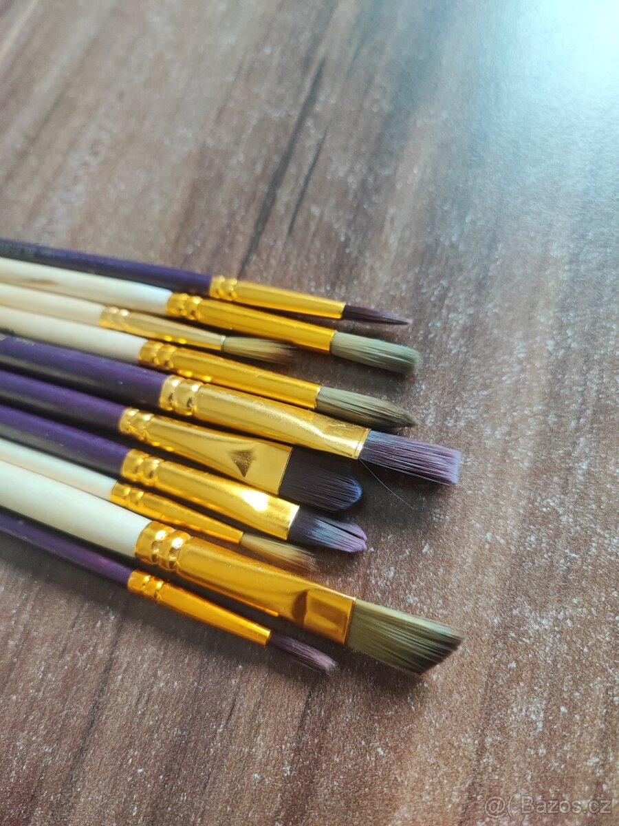 Akrylové barvy, paleta a štětce - 4