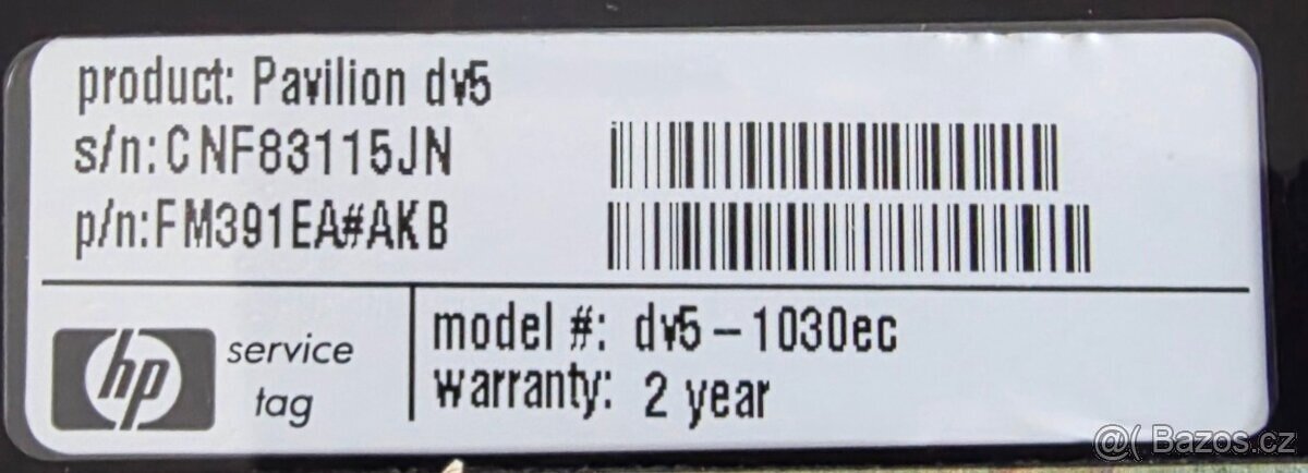 Hp pavilion dv5-1030ec - 4