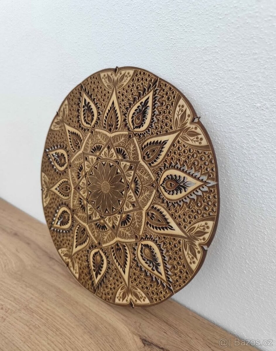 Gravírované mandala 29x29cm - 4