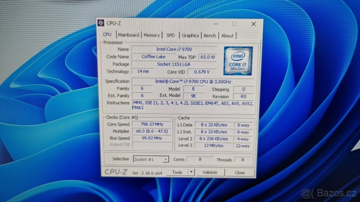 ❰ CPU | Intel Core i7-9700, s. 1151, Win11 kompatibilní ❱ - 4