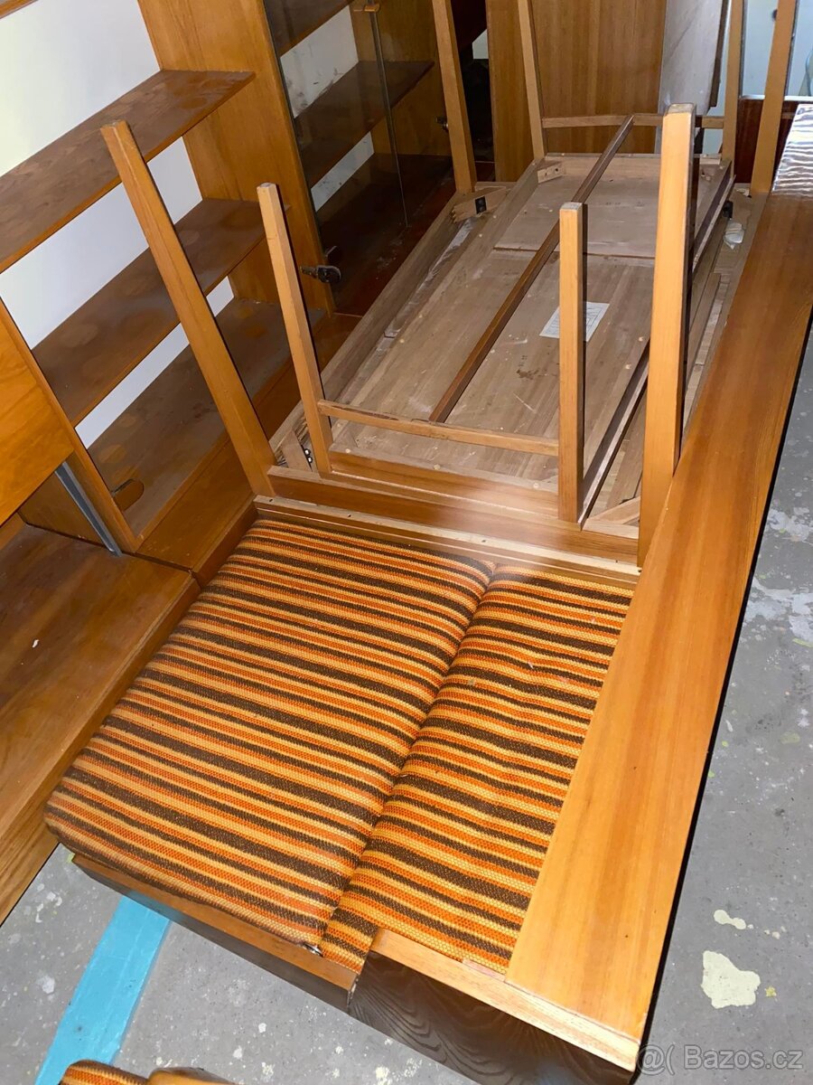 Nová retro sada (křesla, gauč, židle, včetně stolků) - 4