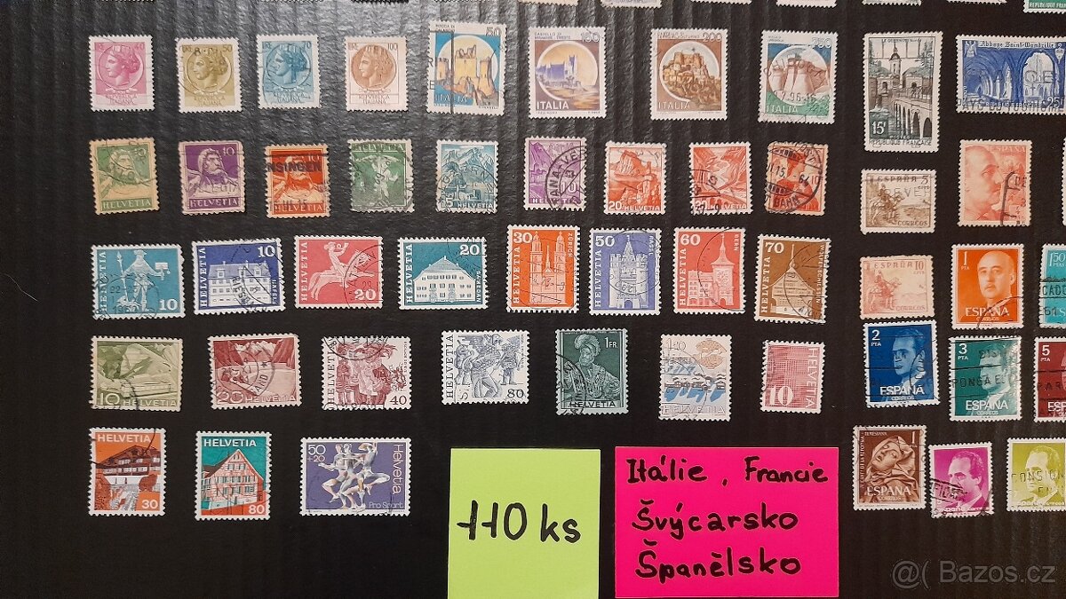 Prodám známky Itálie, Francie, Švýcarsko, Španělsko - 4