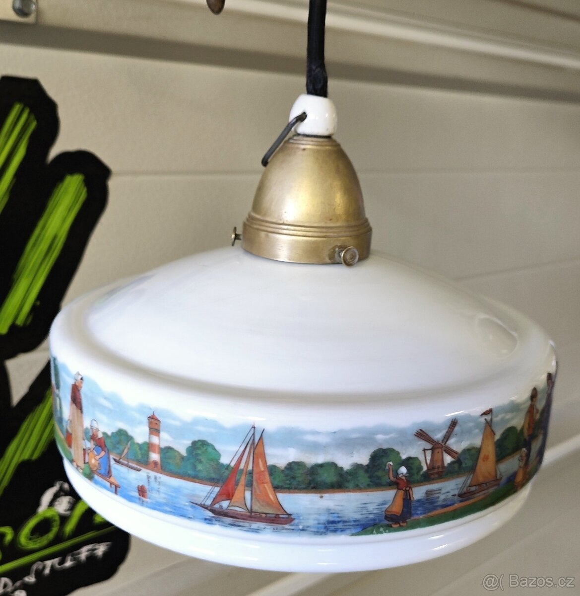 krásný starožitný kompletní stahovací lustr 3 - 4