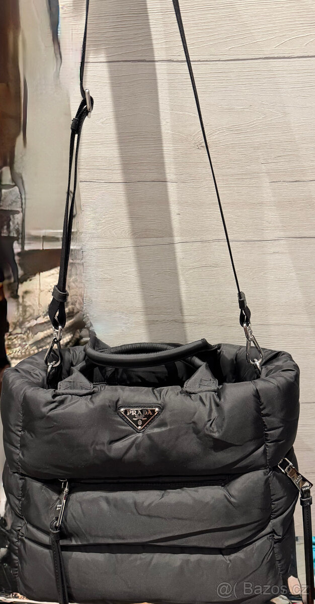 Kabelka Prada nylon, cerna - 4