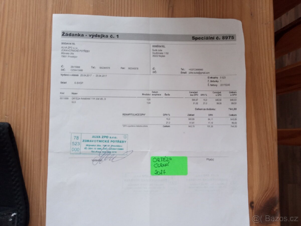 Ortéza Ramenní typ 204 - 4