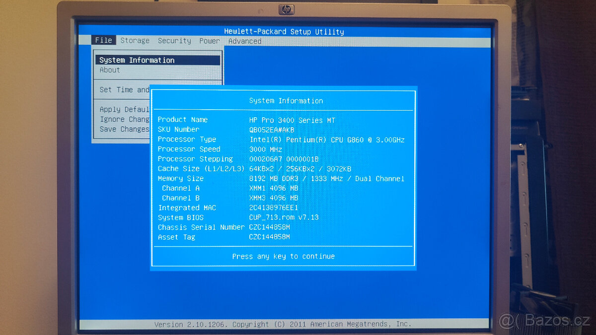 Počítač HP Pro 3400 Series MT - 4