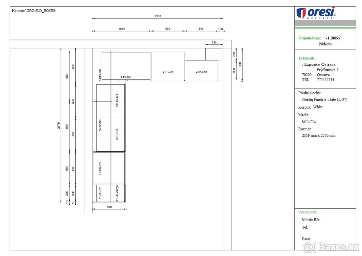 Expoziční kuchyňská linka Oresi, sleva 60% - 4