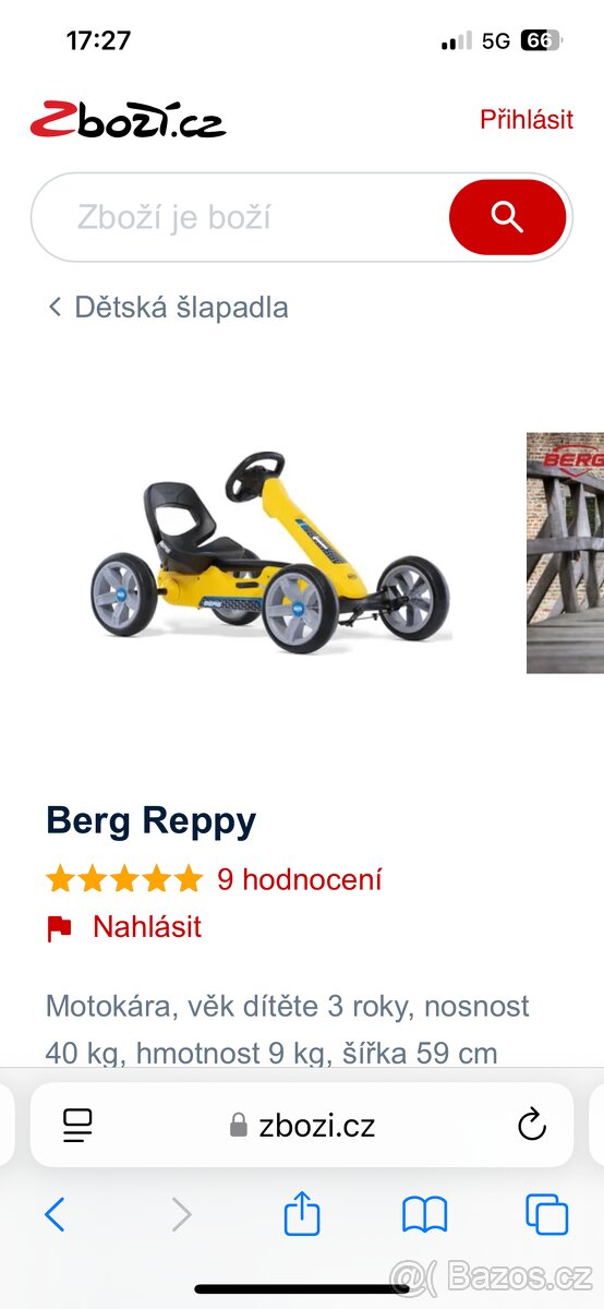 Motokára šlapací Berg - 4