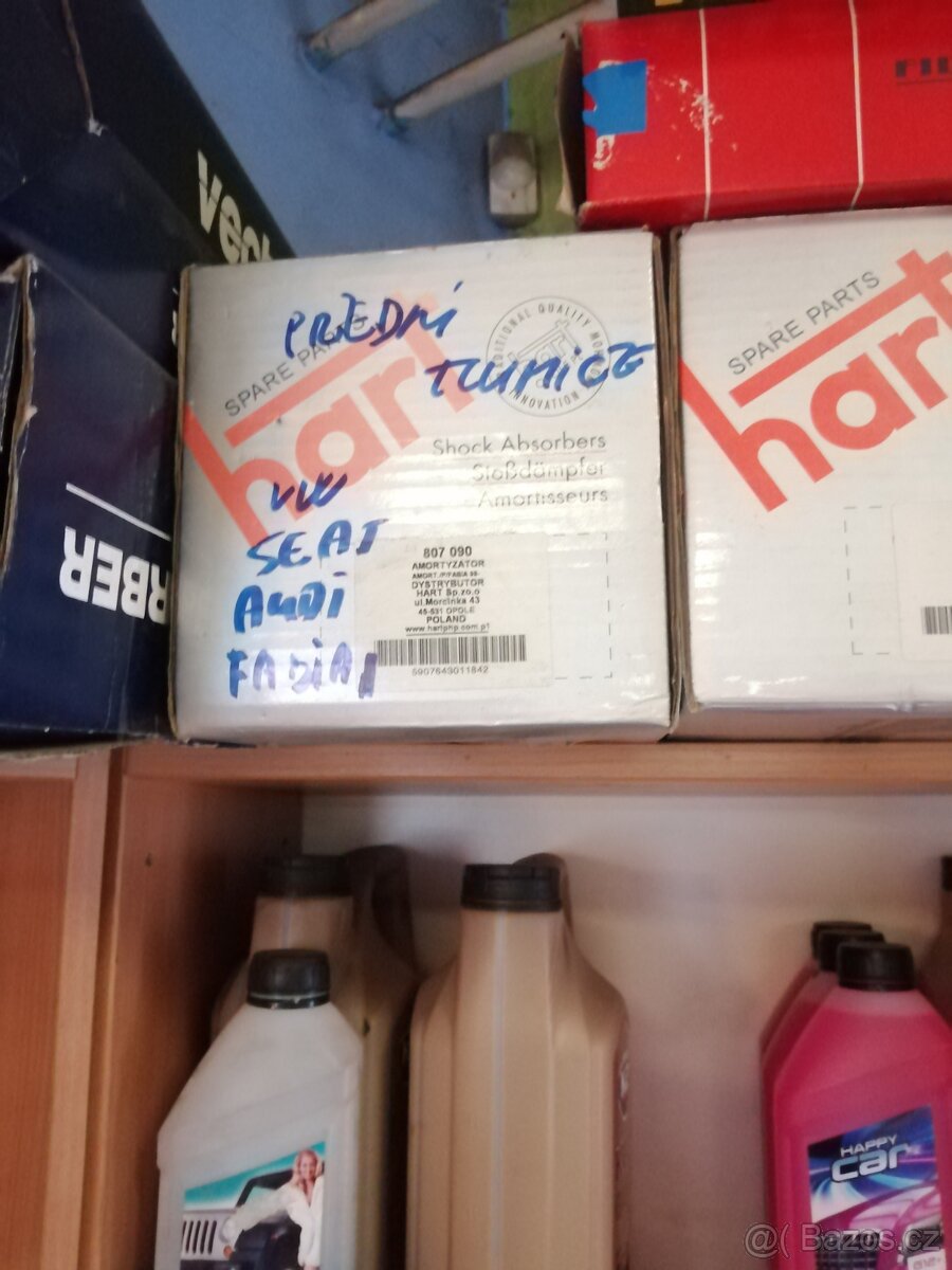 Přední tlumiče škoda Fabia, zadní pruziny Golf V - 4