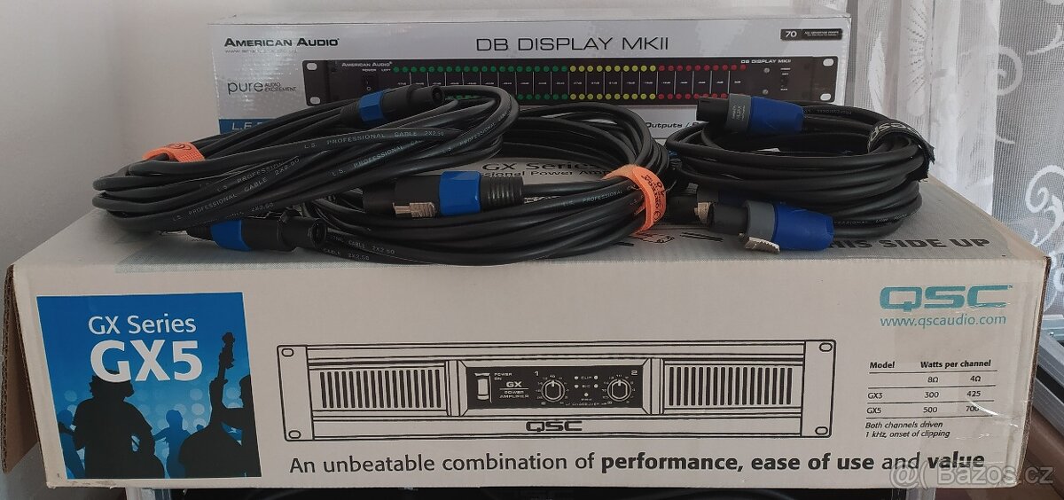 Nový zesilovač QSC GX5, RACK, DB DISPLAY MK II - 4