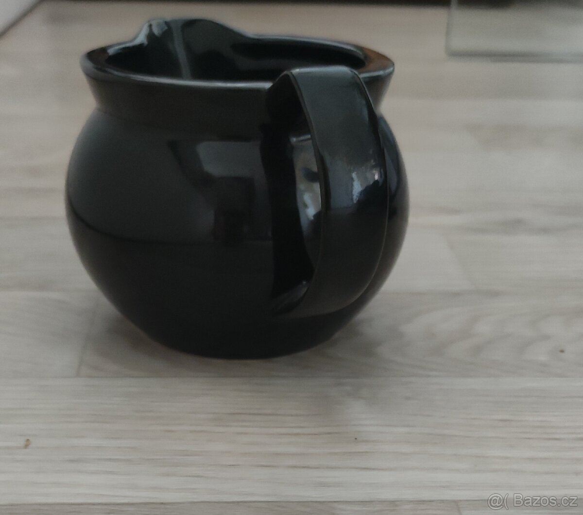 Keramická konvička na mléko, černá - 4