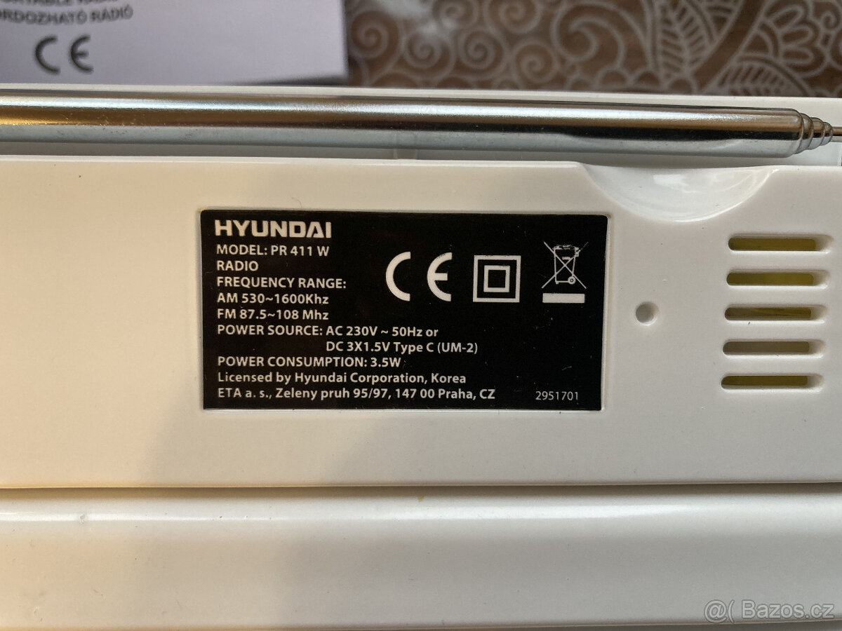 Radiopřijímač Hyundai PR 411 - 4