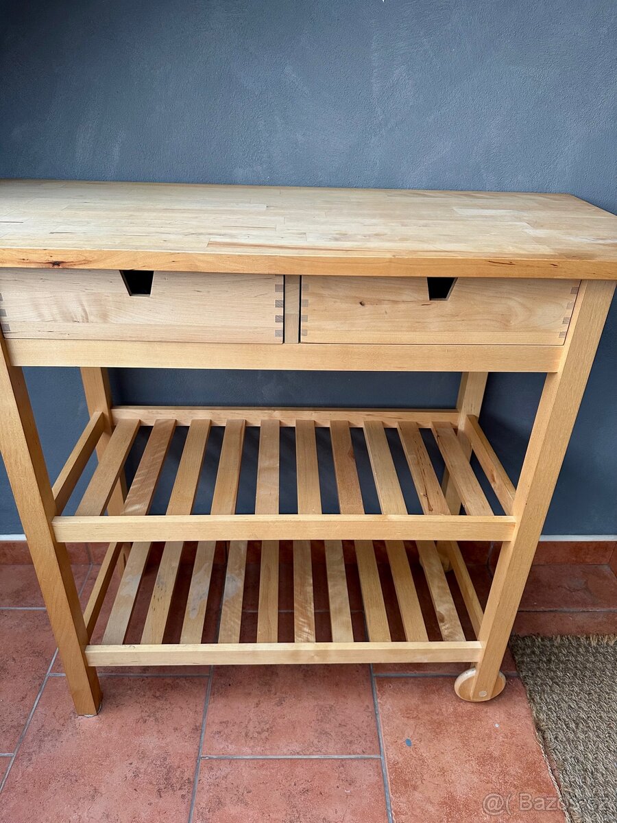 Kuch. servírovací stolek IKEA FÖRHÖJA bříza - 4
